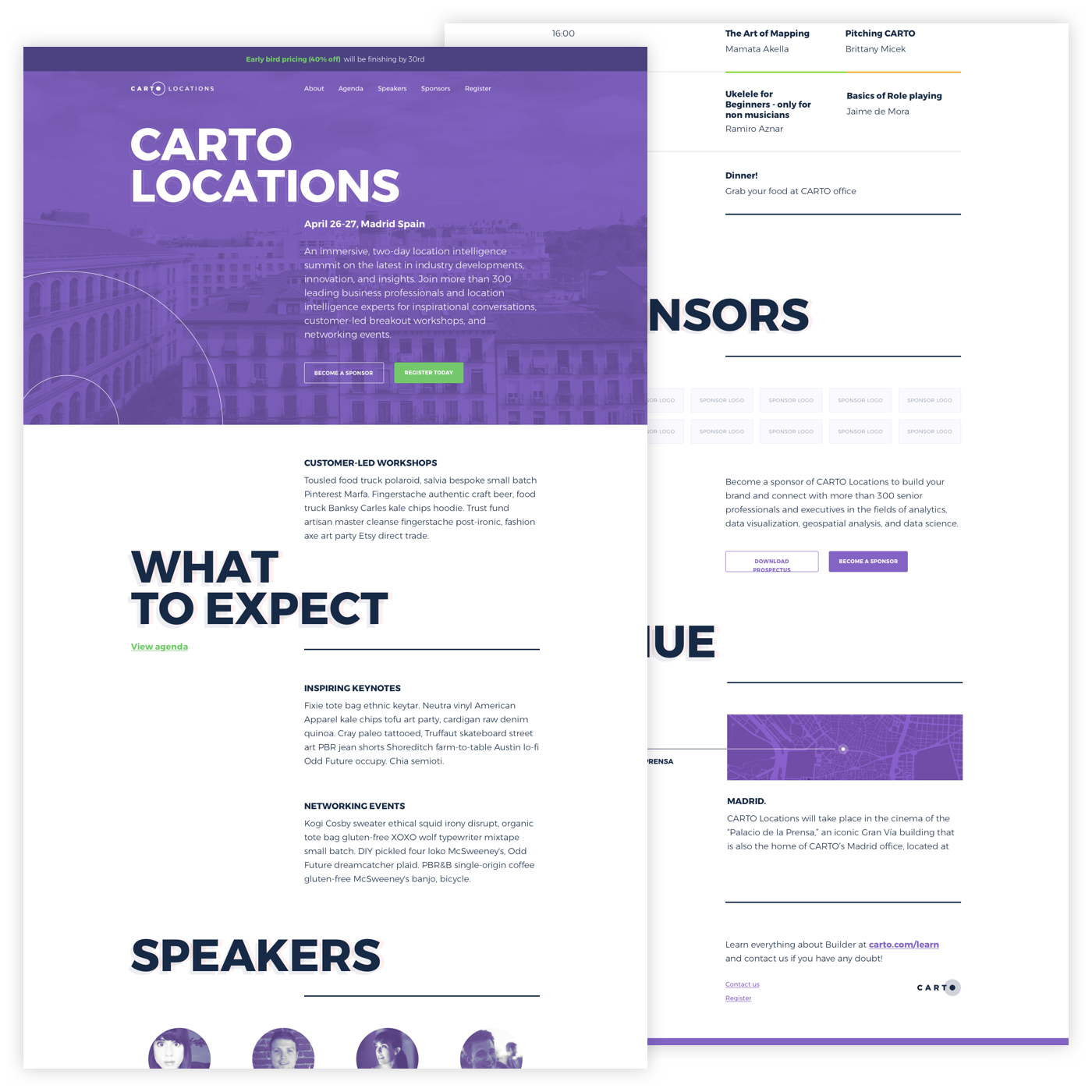 Carto Locations website