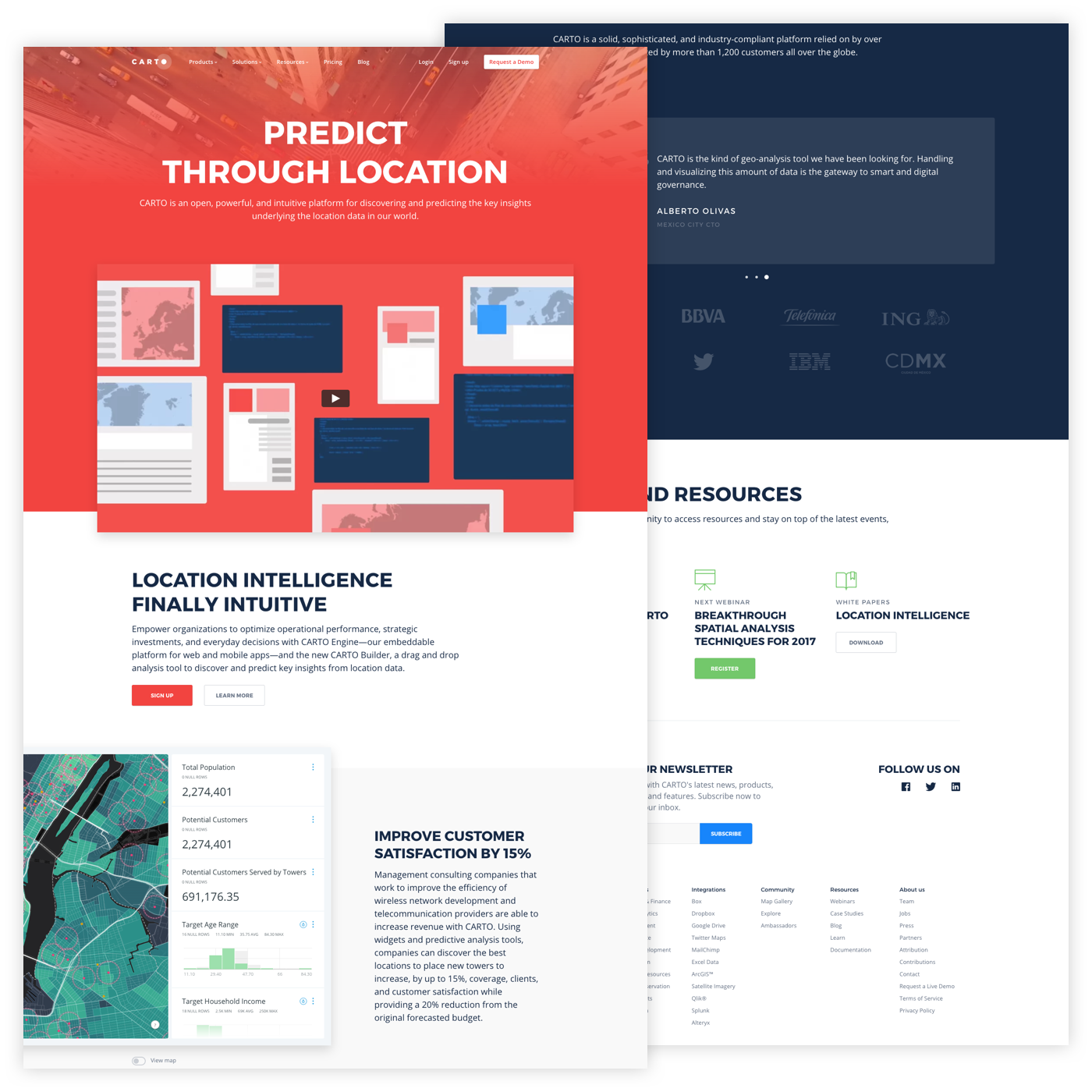 Carto's website homepage