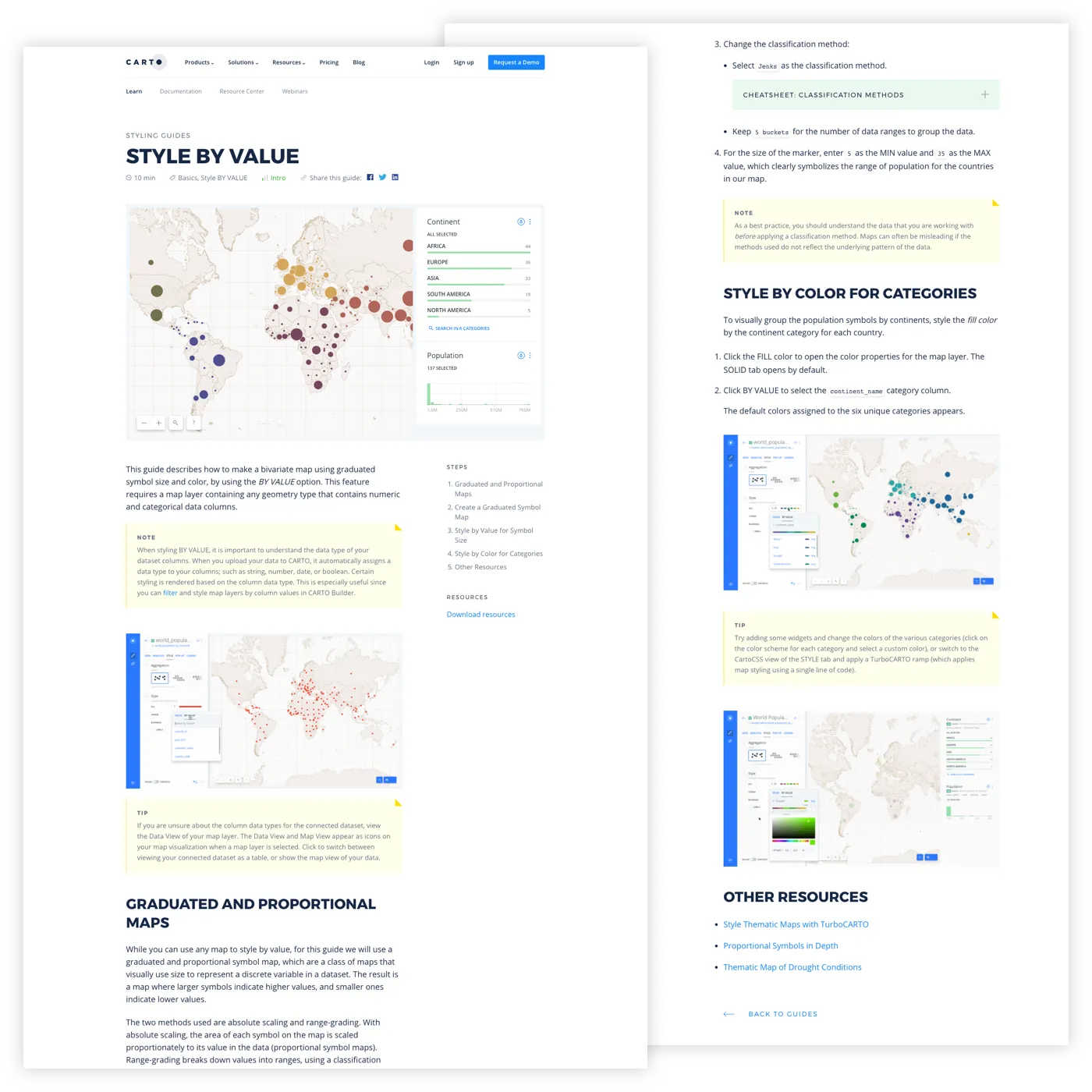 Carto's website blog article page